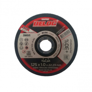 Delog griezējdisks nerūsejošam tēraudam steel-inox +30% 125x0.8x22.2
